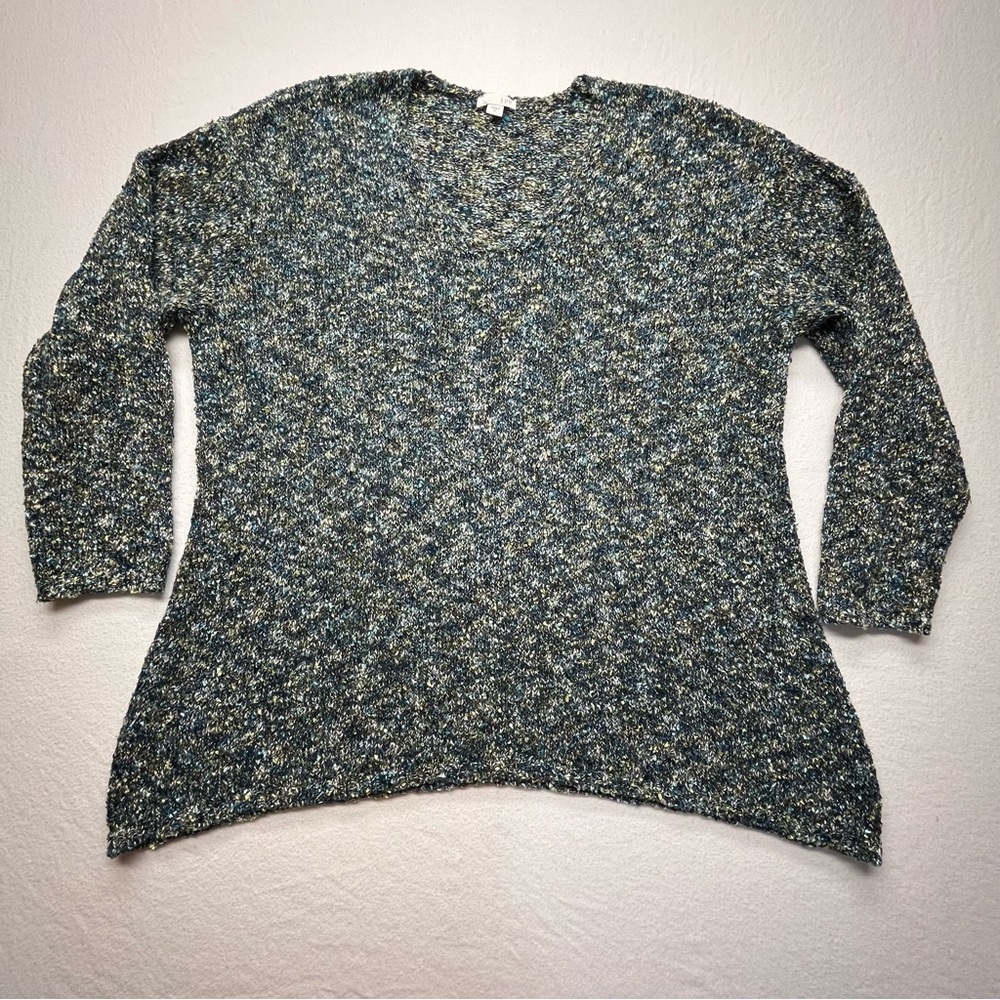 J.JILL Long Sleeve Knit Sweater Pullover Women's XL Multi Color Casual Cozy Fall
